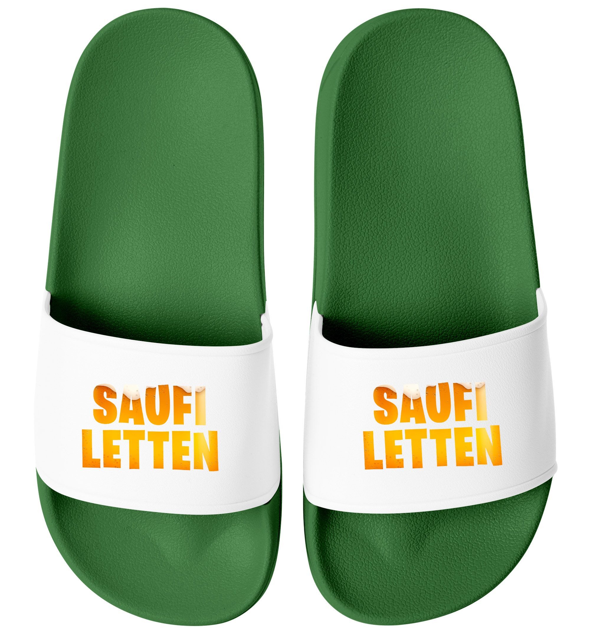 Badeschlappen Spruch Saufi Letten Badelatschen Unisex Urlaub Gadget Badesandale