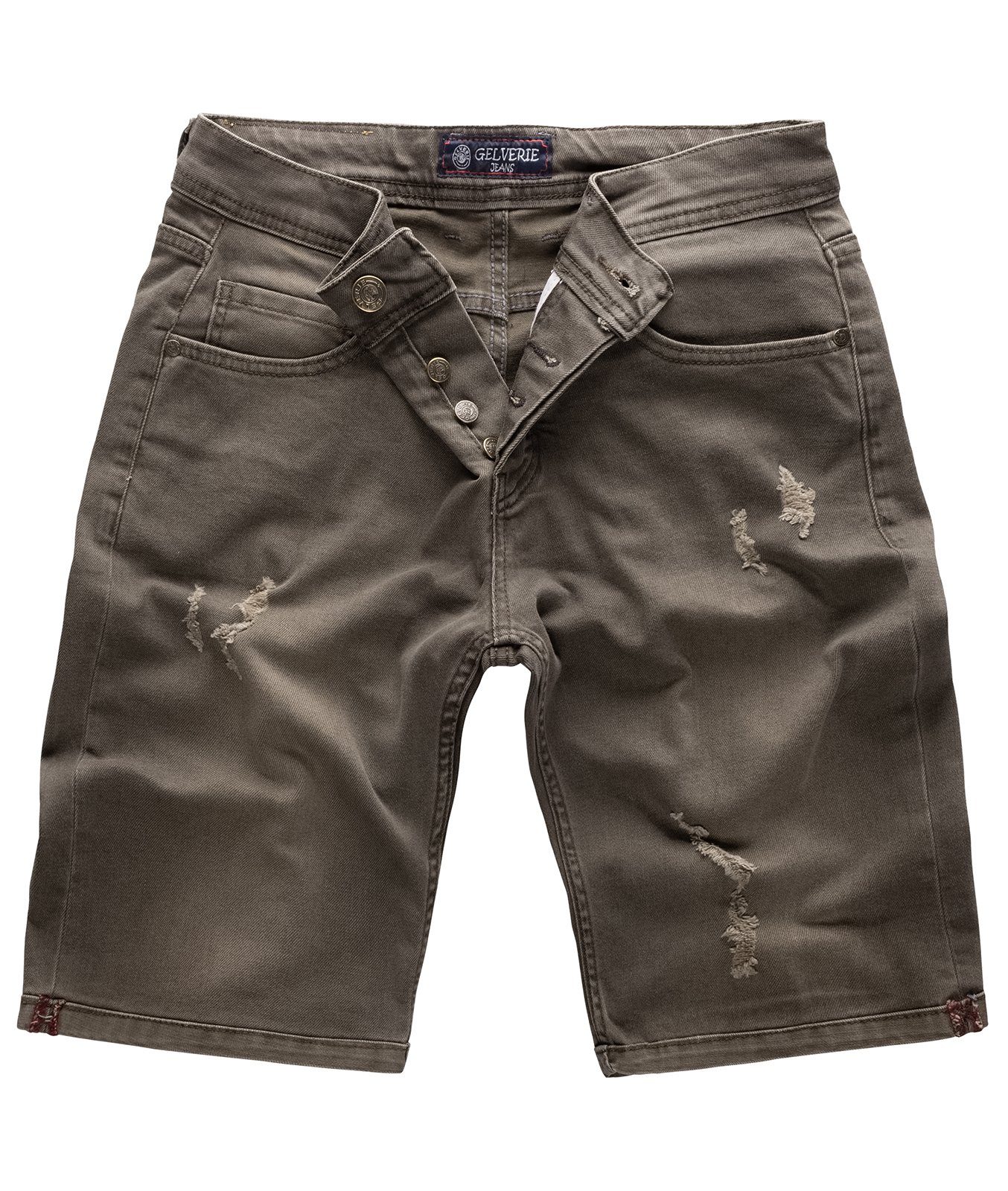 Stonewashed Gelverie Grau G-305 Herren Jeansshorts Jeansshorts