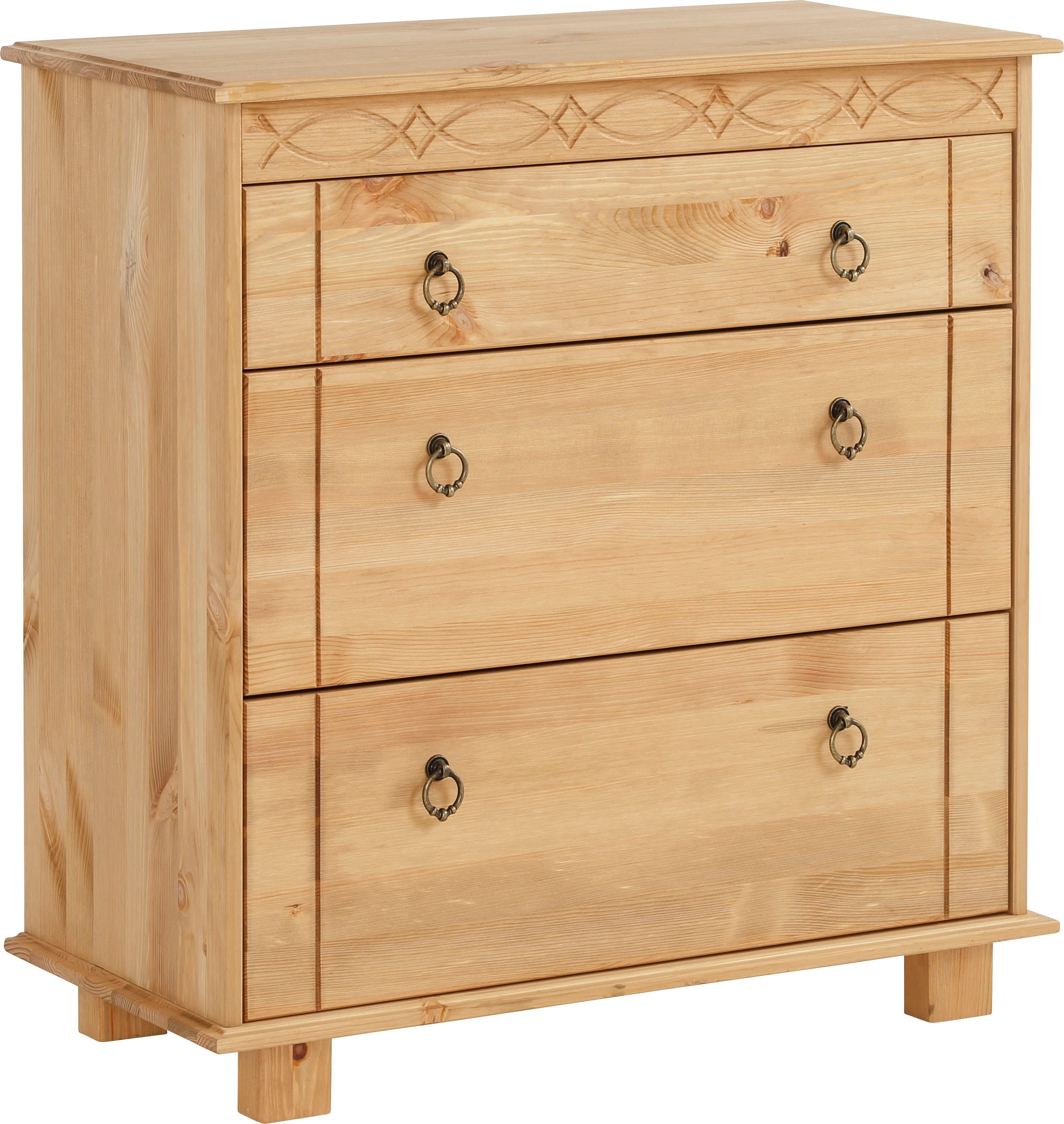 OTTO home Kommode Indra Sideboard (B/T/H: 74/35/75 cm), 75 cm breit, aus massiver Kiefer, FSC®-zertifiziert
