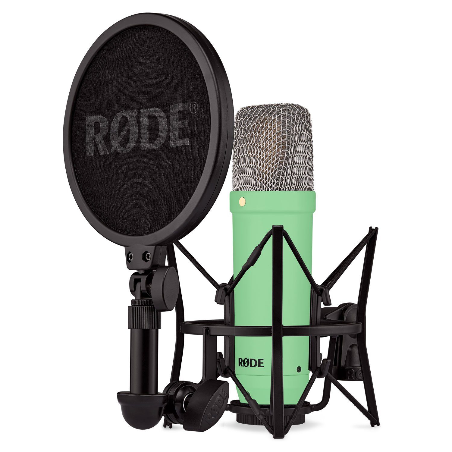 RØDE Mikrofon Rode NT1 Signature Green Mikrofon Grün mit Gelenkarm Weiss (Studio-Mikrofon Grün), mit Gelenkarm Weiss