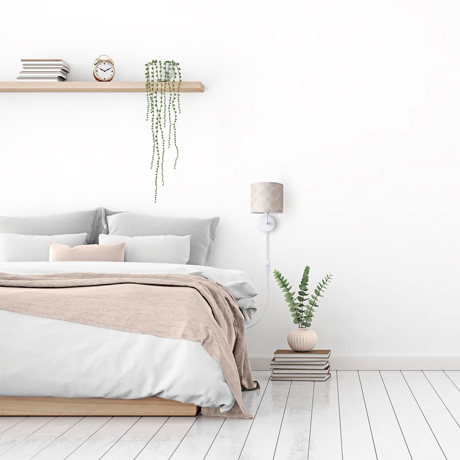 Paco Home Wandleuchte Luca Pillar, ohne Leuchtmittel, Wandleuchte Mit Schir günstig online kaufen