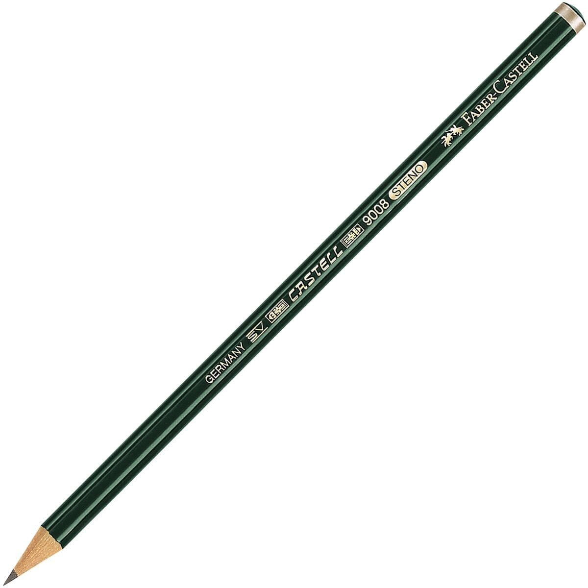 Faber-Castell Bleistift 9008, HB (mittelweich), Rund ohne Radierer