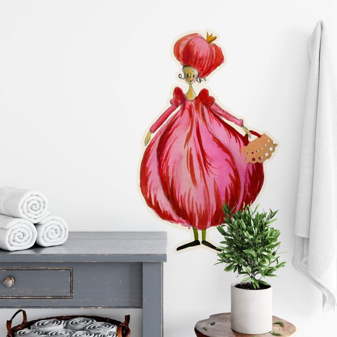 K&L Wall Art Wandtattoo Wandtattoo Leffler Schutzengel Küche rote Tulpe Blüten Elfe April, selbstklebende Wandsticker für Babyzimmer, hergestellt in Berlin – Bild 2 von 2