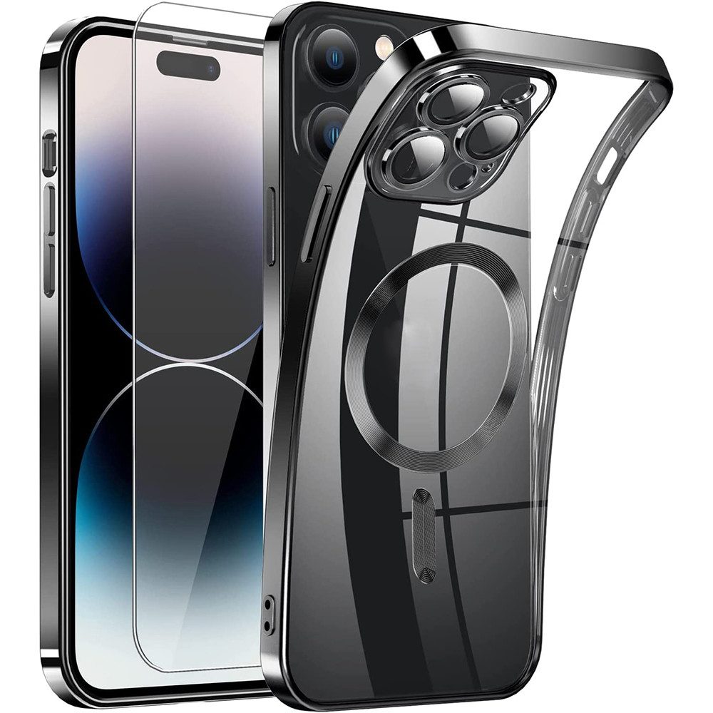 AFKSMILE Smartphone-Hülle Handyhülle für iPhone 14 Pro Max MagSafe kompatibel stoßsturzsicher