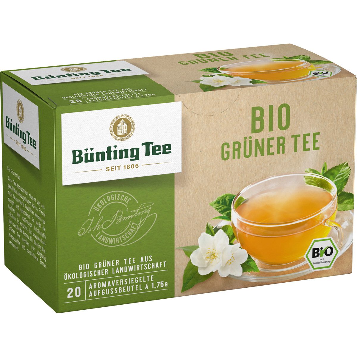 Bünting Tee Tee, Bio Bünting Tee Grüner Tee mild fein und natürlich im Geschmack 35g