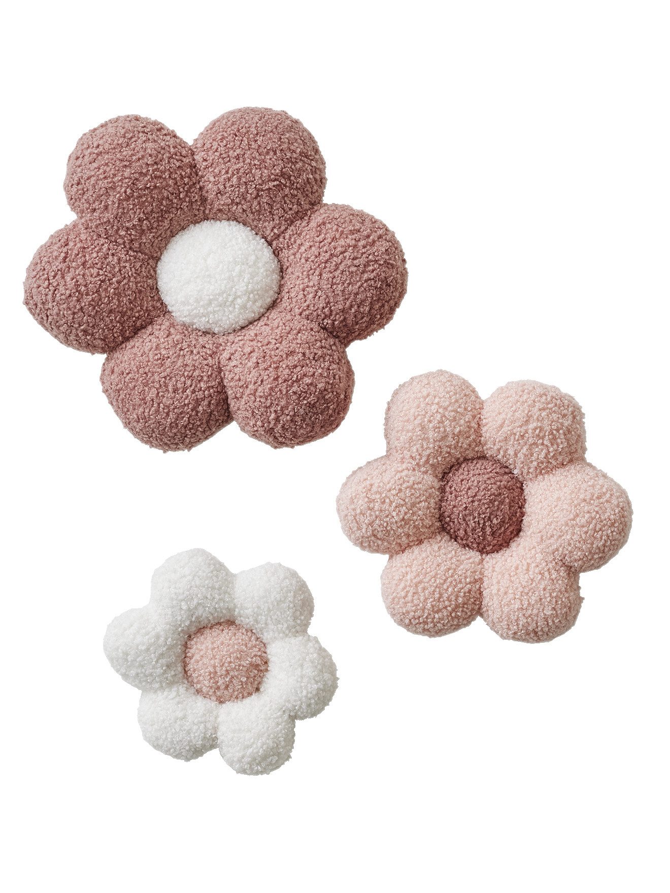 vertbaudet Wanddekoobjekt 3er-Set Kinderzimmer Deko-Stoffblumen günstig online kaufen