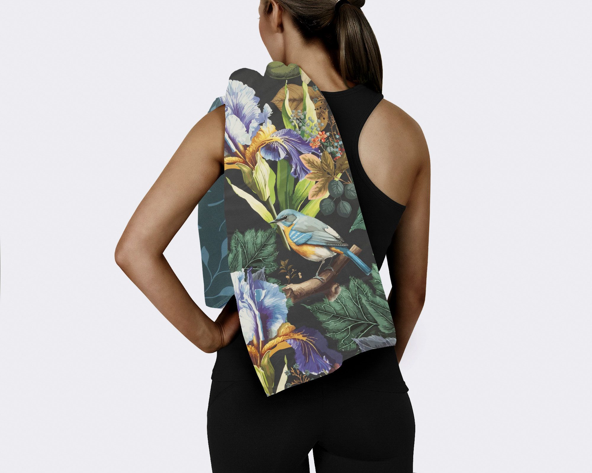 Descanso Sporthandtuch Dilana, Microfaser (Packung, 1-St), Mikrofaser, 50x100, Schnelltrocknend, Reise, Sport, Wendeoptik, Dunkel