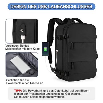 SOTOR Reiserucksack Lässiger Rucksack Damen und Herren (Reiserucksack wasserdicht groß mit USB-Lade-Anschluss für 15,6" laptop), Schuhfach, Backpack mit Laptopfach, Freizeitrucksacke, Schulrucksack