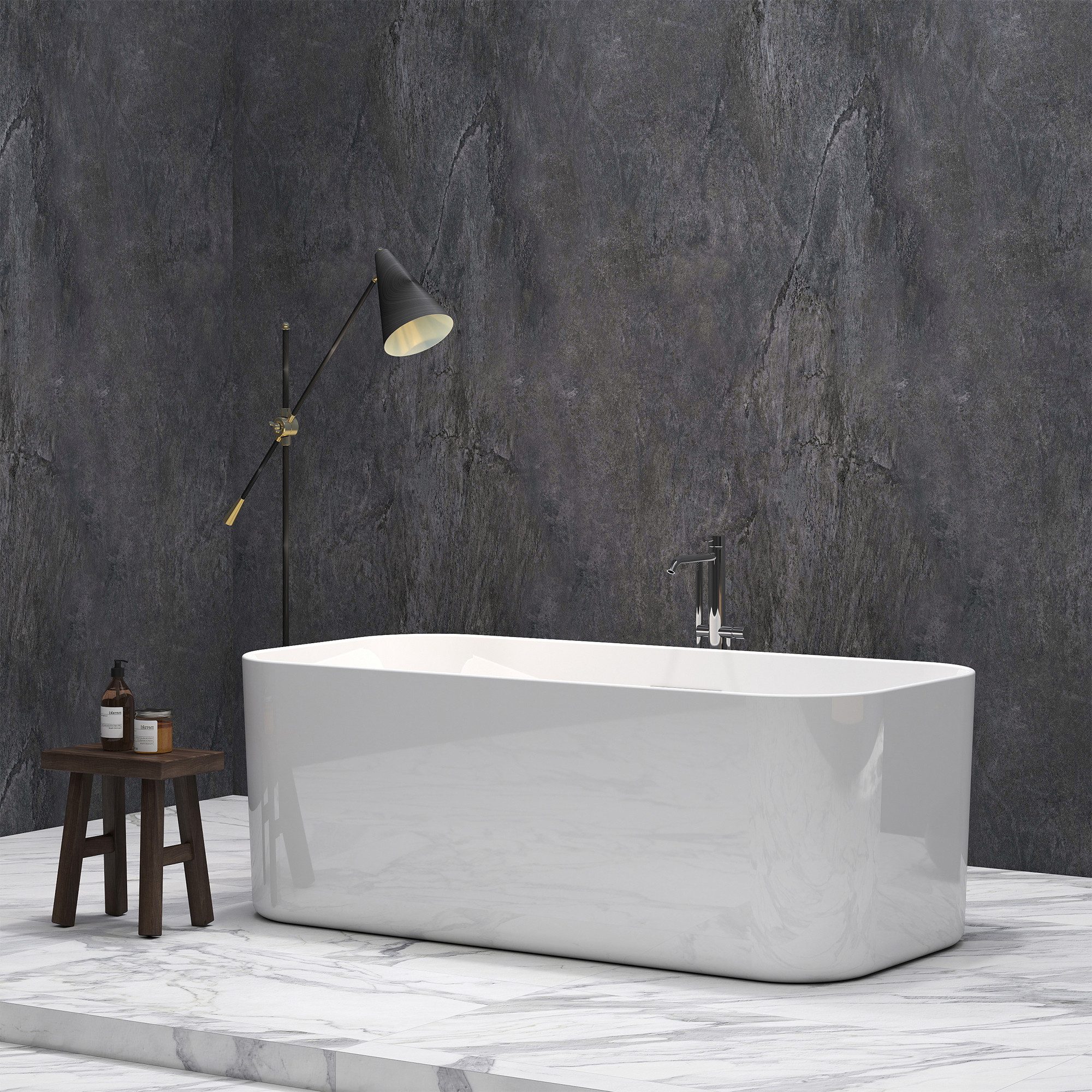 neu.haus Duschrückwand, (Set, 4-tlg), Wandpaneel »Bladel« 120 x 60 cm Urban günstig online kaufen