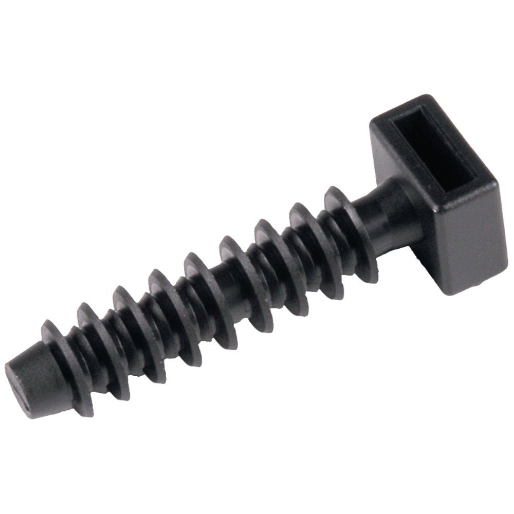 Kabelverbinder-Sortiment HellermannTyton LOK01B-PA6HIR-BK (100) Befestigungssockel schraubbar 1