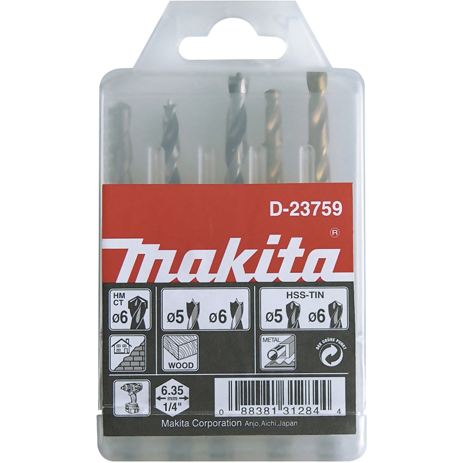 Makita Holzbohrer Makita Bohrer-Set 1/4" Ø 5 - 6 mm - D-23759
