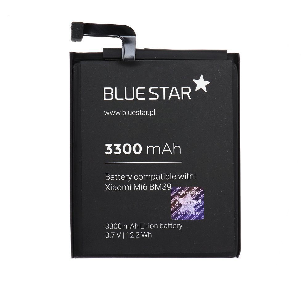 Mi6 Ersatz 3300mAh Batterie BlueStar kompatibel mit BM39 Austausch Li-lon Akku Smartphone-Akku Accu Xiaomi