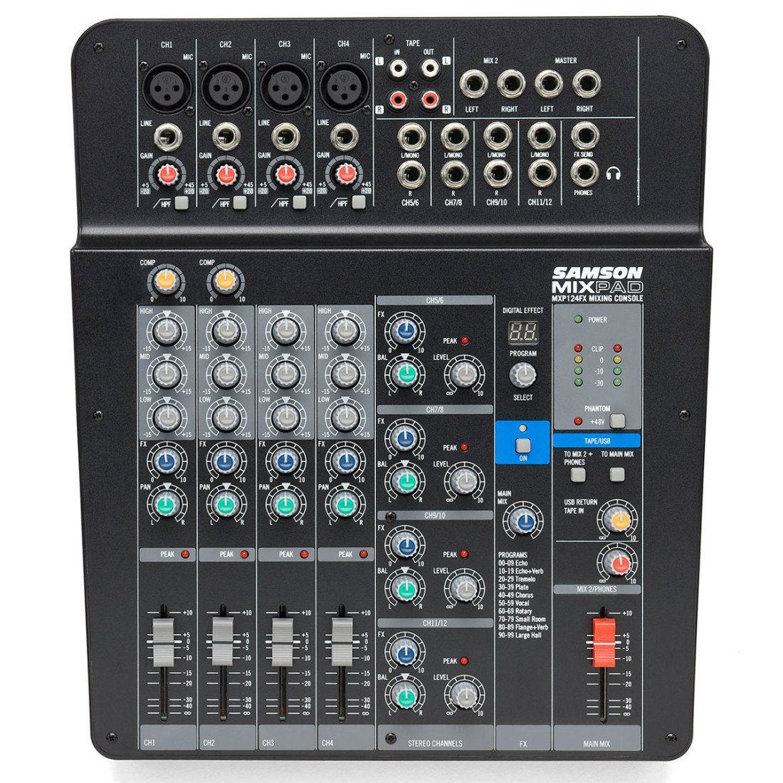 Samson Mischpult Samson Mixpad MXP124FX USB Mischpult mit Kopfhörer