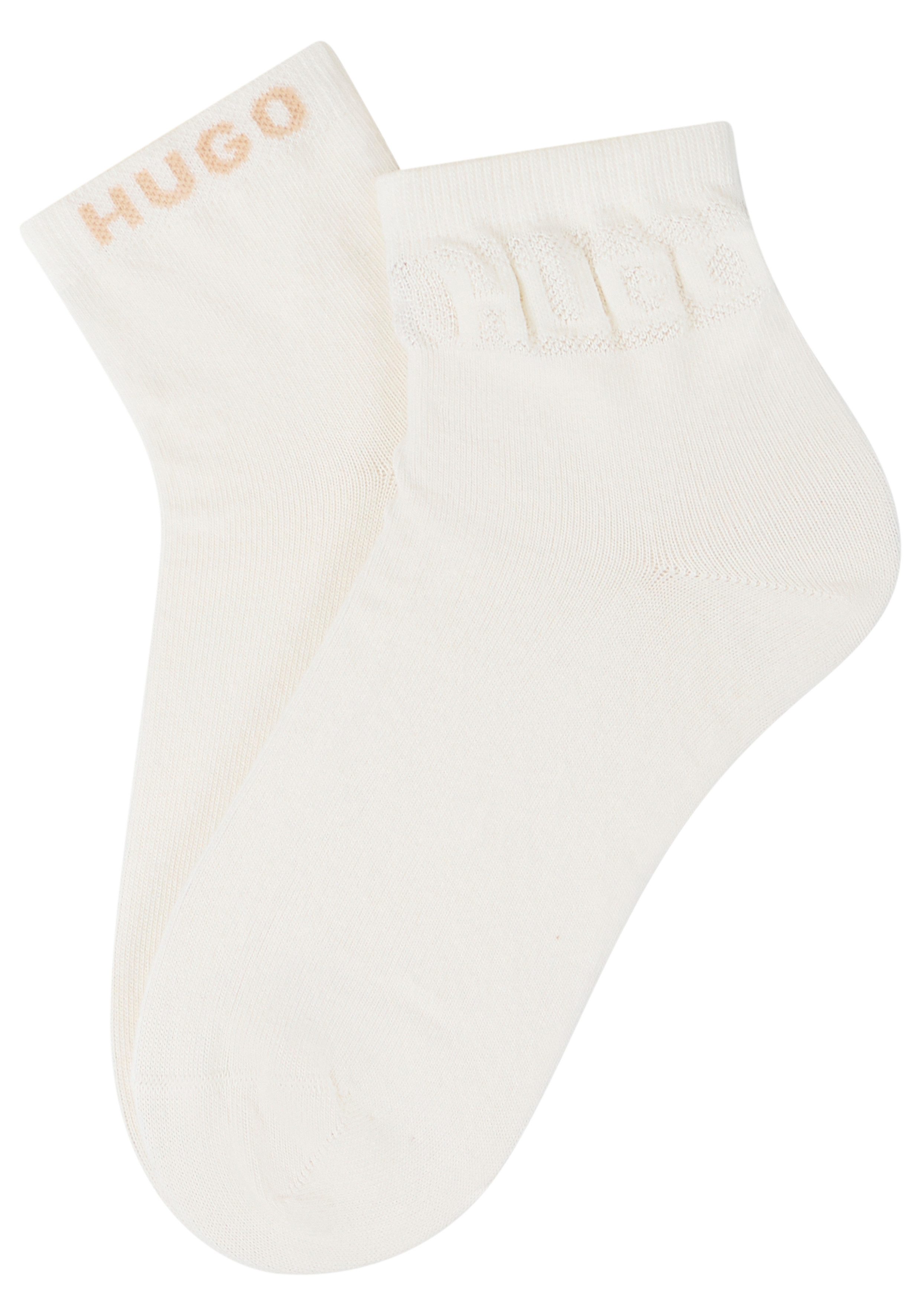 HUGO Kurzsocken MESH LOGO (2-Paar) Einsätze aus halbtransparenten Netzgeweb günstig online kaufen