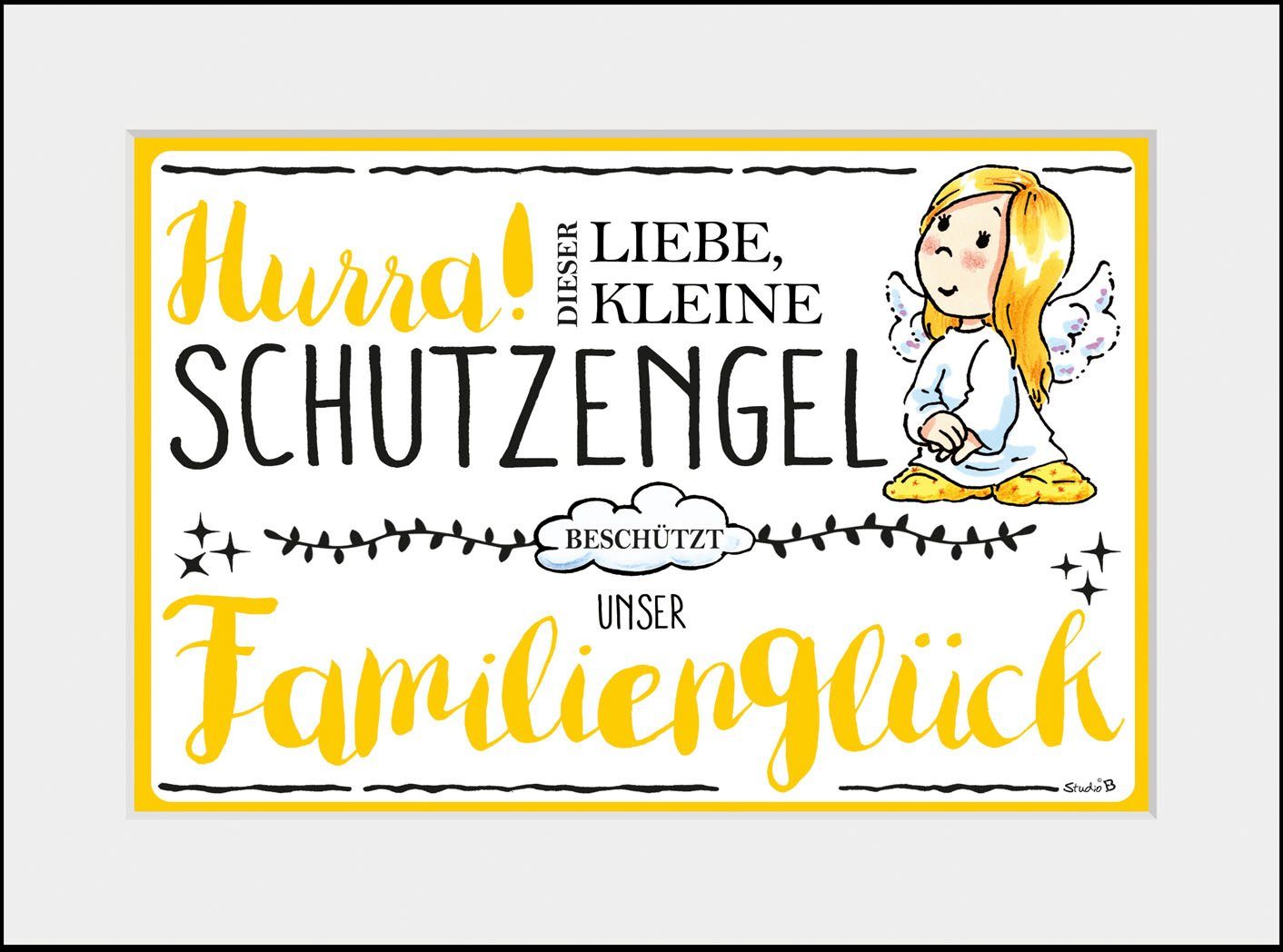 queence Bild Schutzengel Familienglück, Engel (1 St) | Kunstdrucke