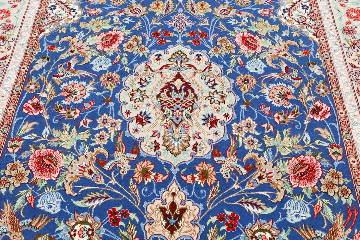 Orientteppich Isfahan Nain Orientteppich, rechteckig, Höhe: Trading, 152x235 6 Seidenkette Handgeknüpfter mm