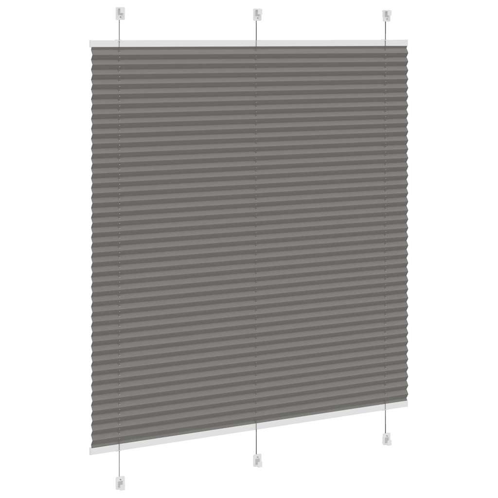 vidaXL Gardine 115 x 100 cm Plissee Anthrazit 115x100 cm Stoffbreite 114,4 cm Polyest