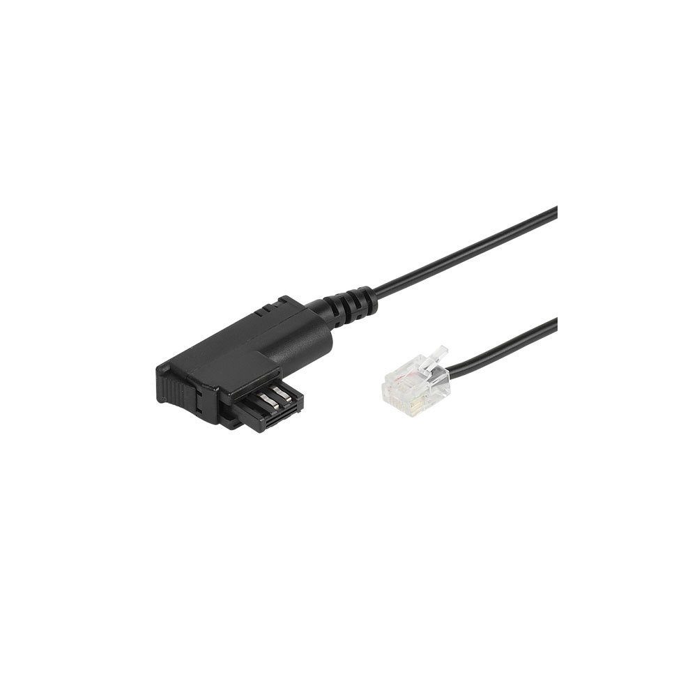 Telefon Anschlusskabel, TAE-F Stecker auf RJ11-Stecker 4p4c, 6m Telefonkabel