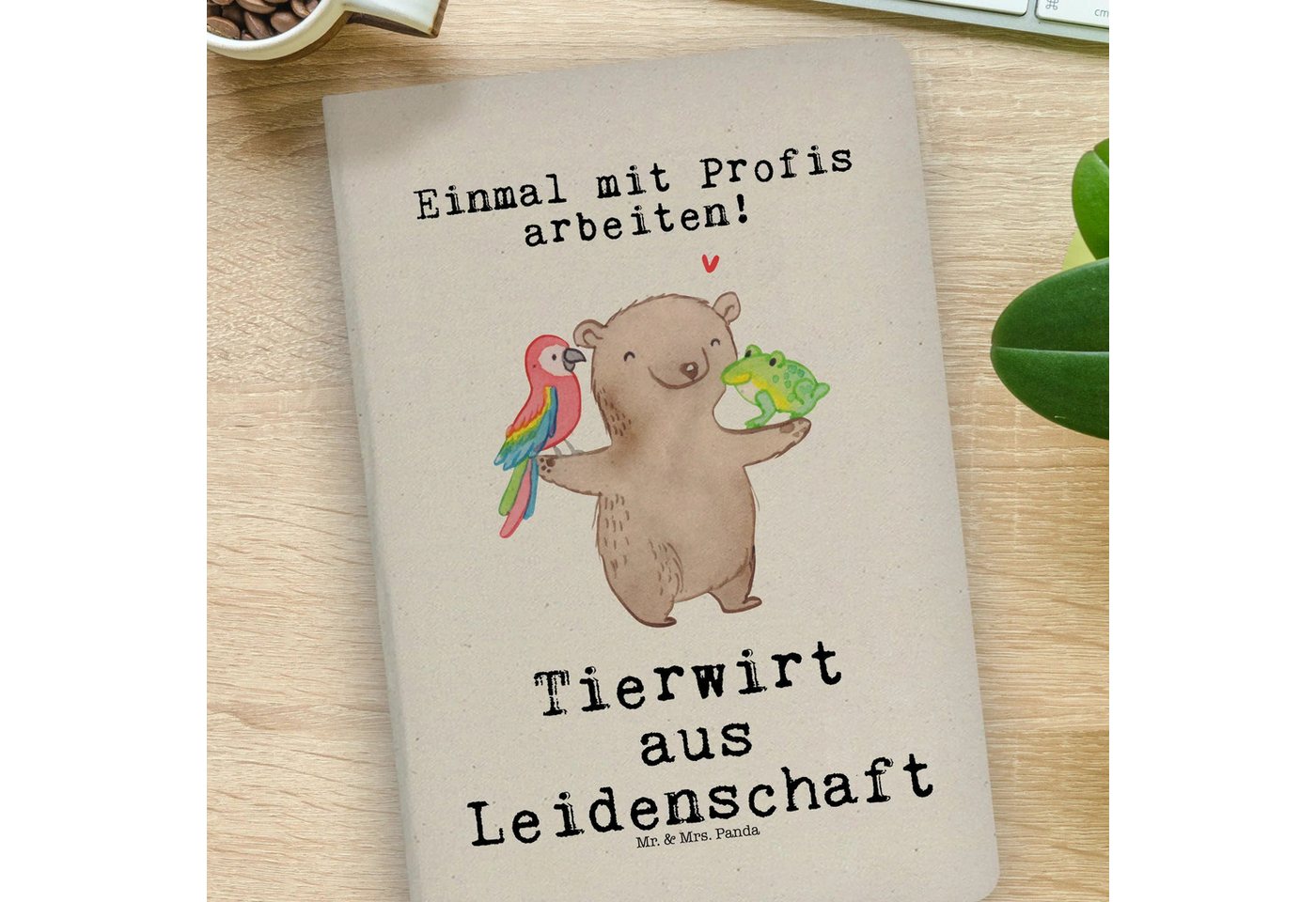 Thumbnail - Mr. & Mrs. Panda Notizbuch Tierwirt Leidenschaft - Transparent - Geschenk, Agronom, DIN A4 Bulle Mr. & Mrs. Panda, Kreat...