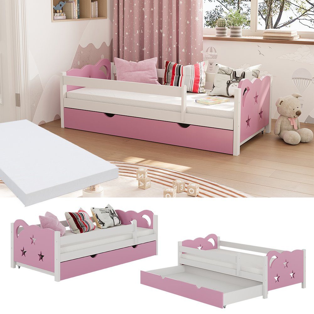 VitaliSpa® Kinderbett Jessica, Rosa/Weiß, 80x160 cm günstig online kaufen