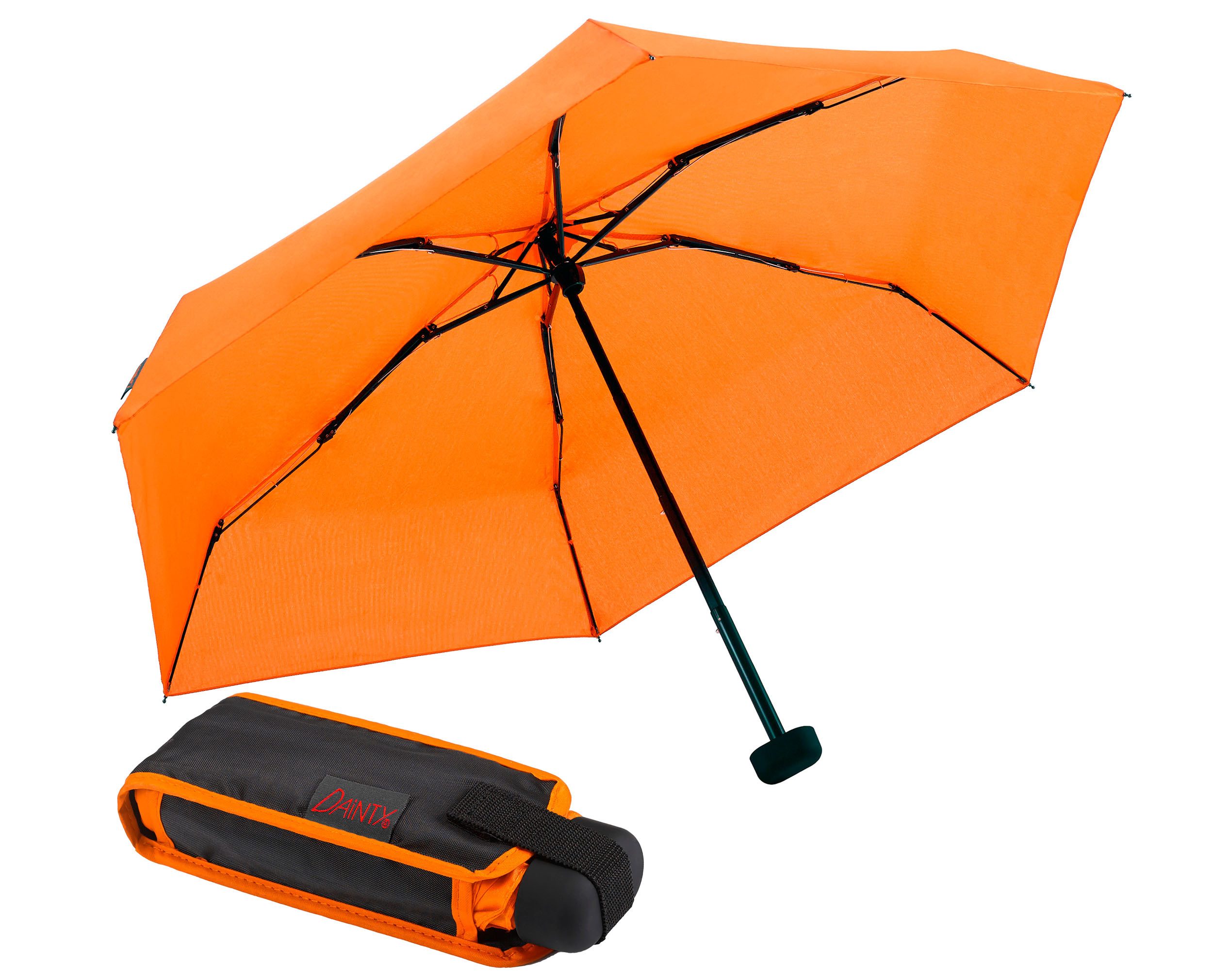 EuroSCHIRM® Taschenregenschirm Dainty, orange, besonders leicht, super flac günstig online kaufen