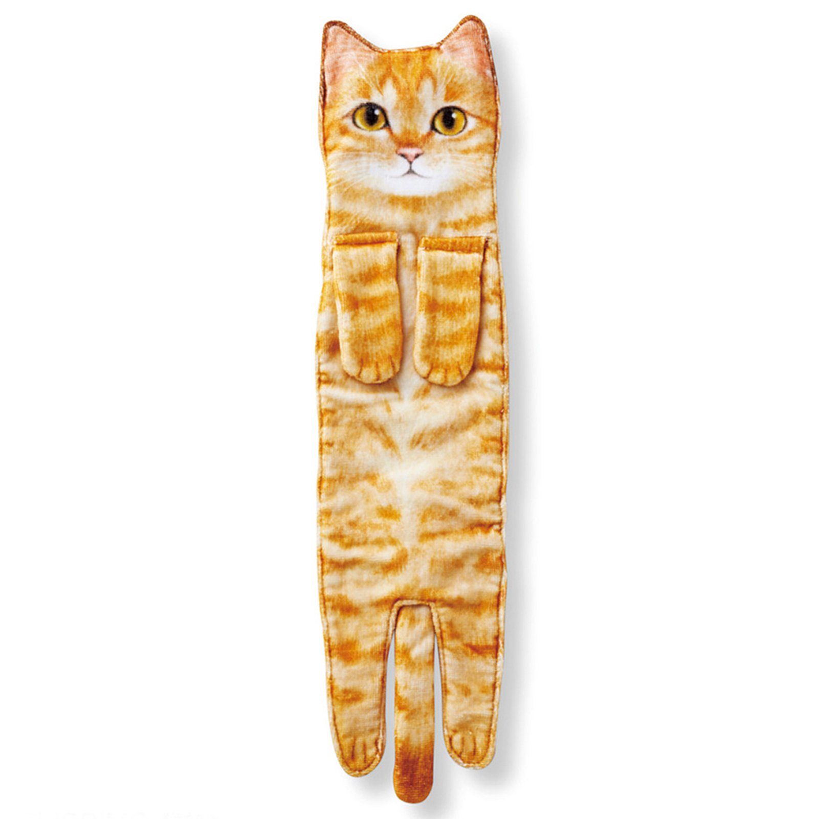 Blusmart Handtuch Set Niedliches Katzenhandtuch, Mehrzweck-Mikrofaser-Gesichtshandtuch, Zum orange cat