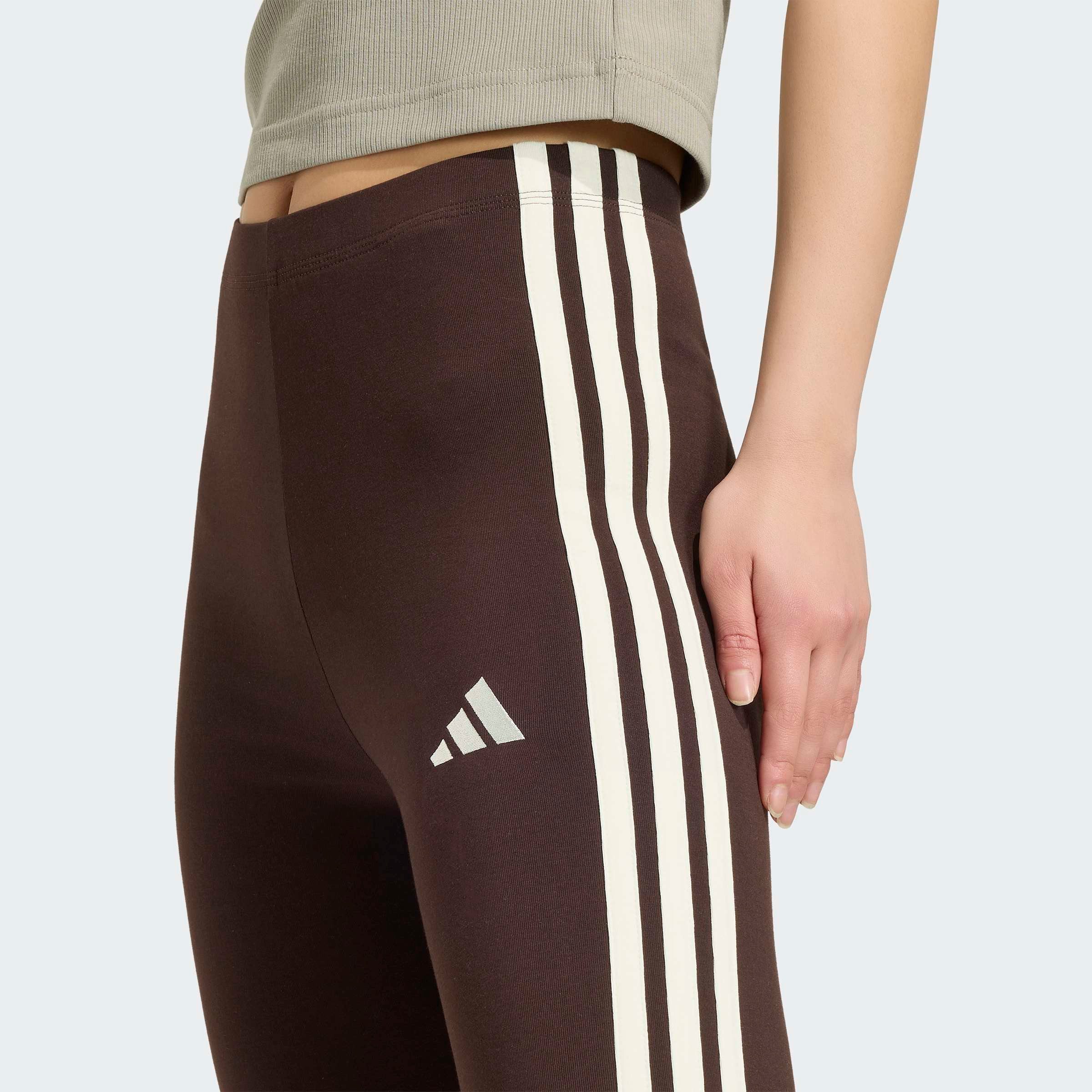 adidas Sportswear Trainingstights ESSENTIALS 3-STREIFEN COTTON LEGGINGS sportlicher Look mit 3-Streifen, aus Baumwolle und Elasthan