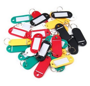 BAYLI Schlüsselanhänger Set 50 Stück Schlüsselanhänger zum Beschriften [bunten Farben] - Schlüssel