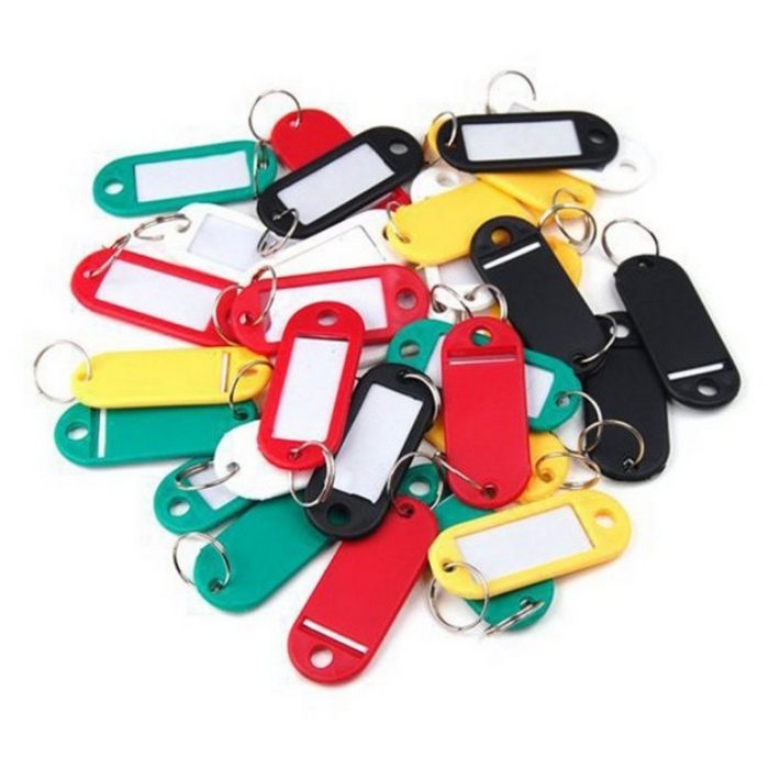 BAYLI Schlüsselanhänger Set 25 Stück Schlüsselanhänger zum Beschriften [bunten Farben] - Schlüssel