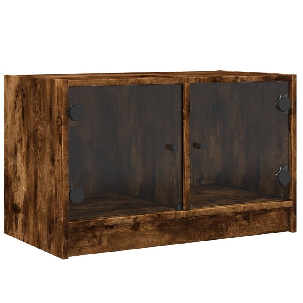 vidaXL TV-Schrank TV-Schrank mit Glastüren Räuchereiche günstig online kaufen
