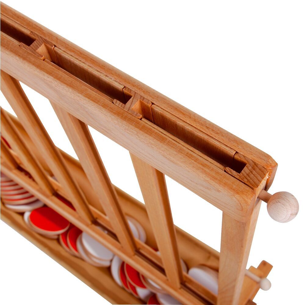 Holz Bi-Ba-Butze Spielesammlung Gesellschaftsspiel Vier in Linie, Stabile Konstruktion aus Buchenholz