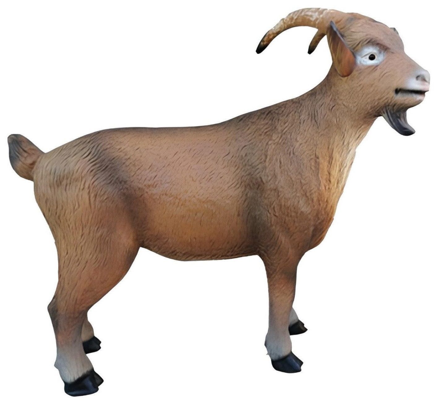 Xlmoebel Tierfigur Lebensgroße Ziegenfigur aus robustem Kunststoff für den Garten Sofort (1 St., Skulptur), Hergestellt in Europa