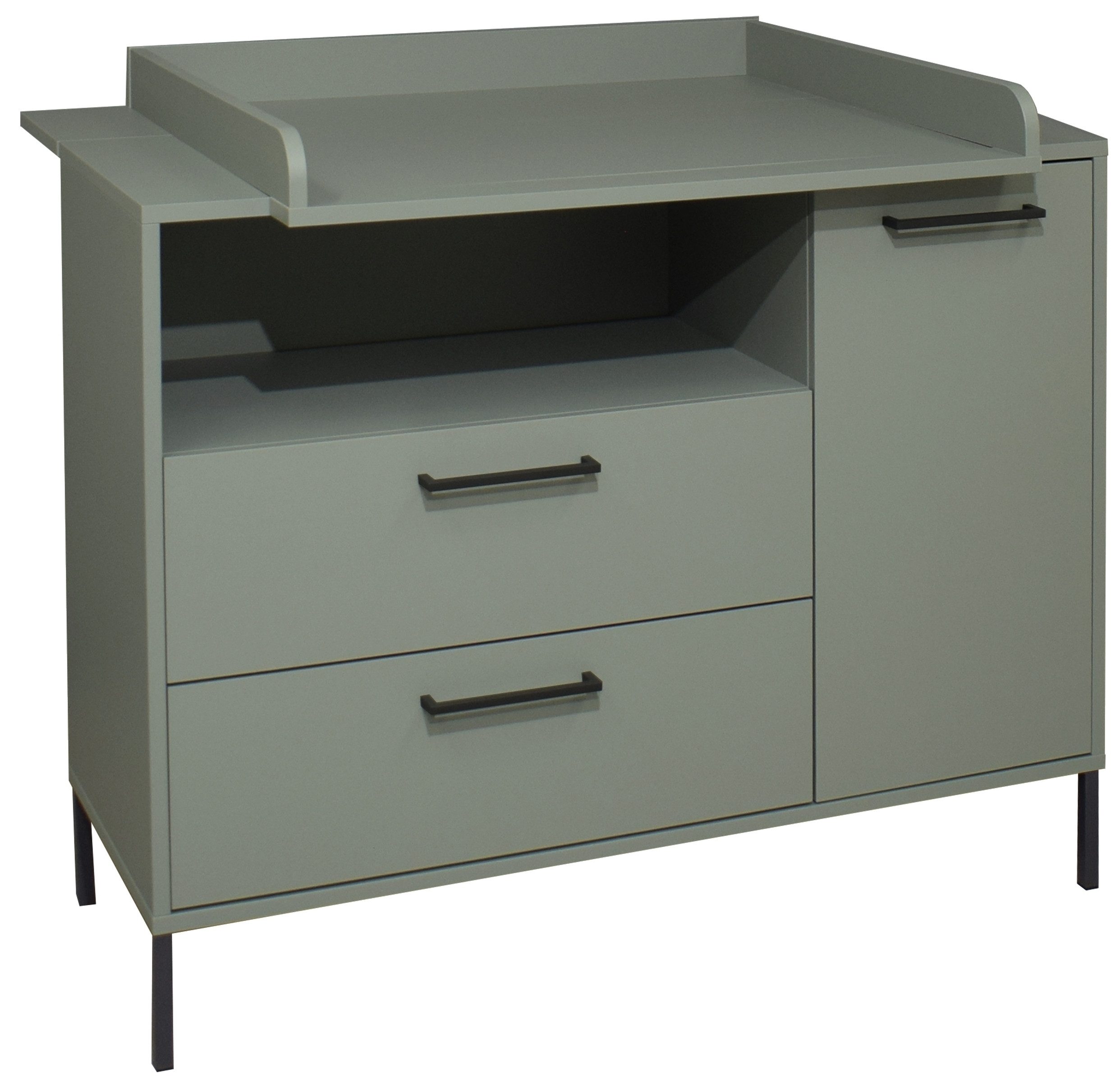 Mäusbacher Wickelkommode in pine green matt - 119x91x45cm (BxHxT)