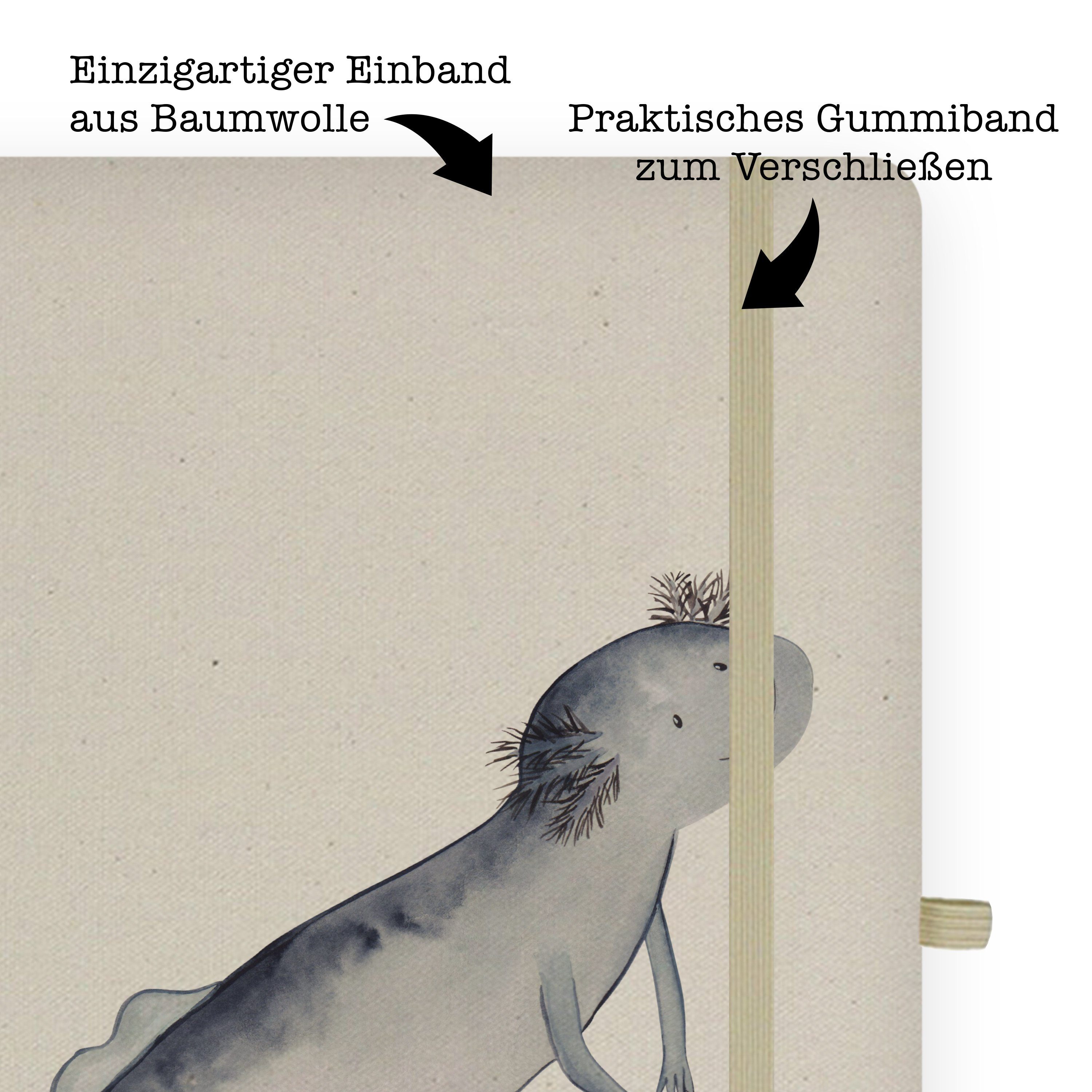 Skizzenbuch Panda & & Molch, schwimmt Kladde, Transparent - Notizbuch Mr. Mrs. Axolotl Mr. - Mrs. Geschenk, Panda