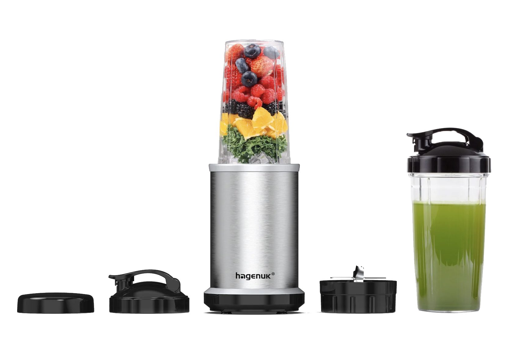 Hagenuk Standmixer Smart Blender, 1000 W, ca. 30.000 Umdrehungen pro Minute, BPA Frei, 6 Edelstahlklingen