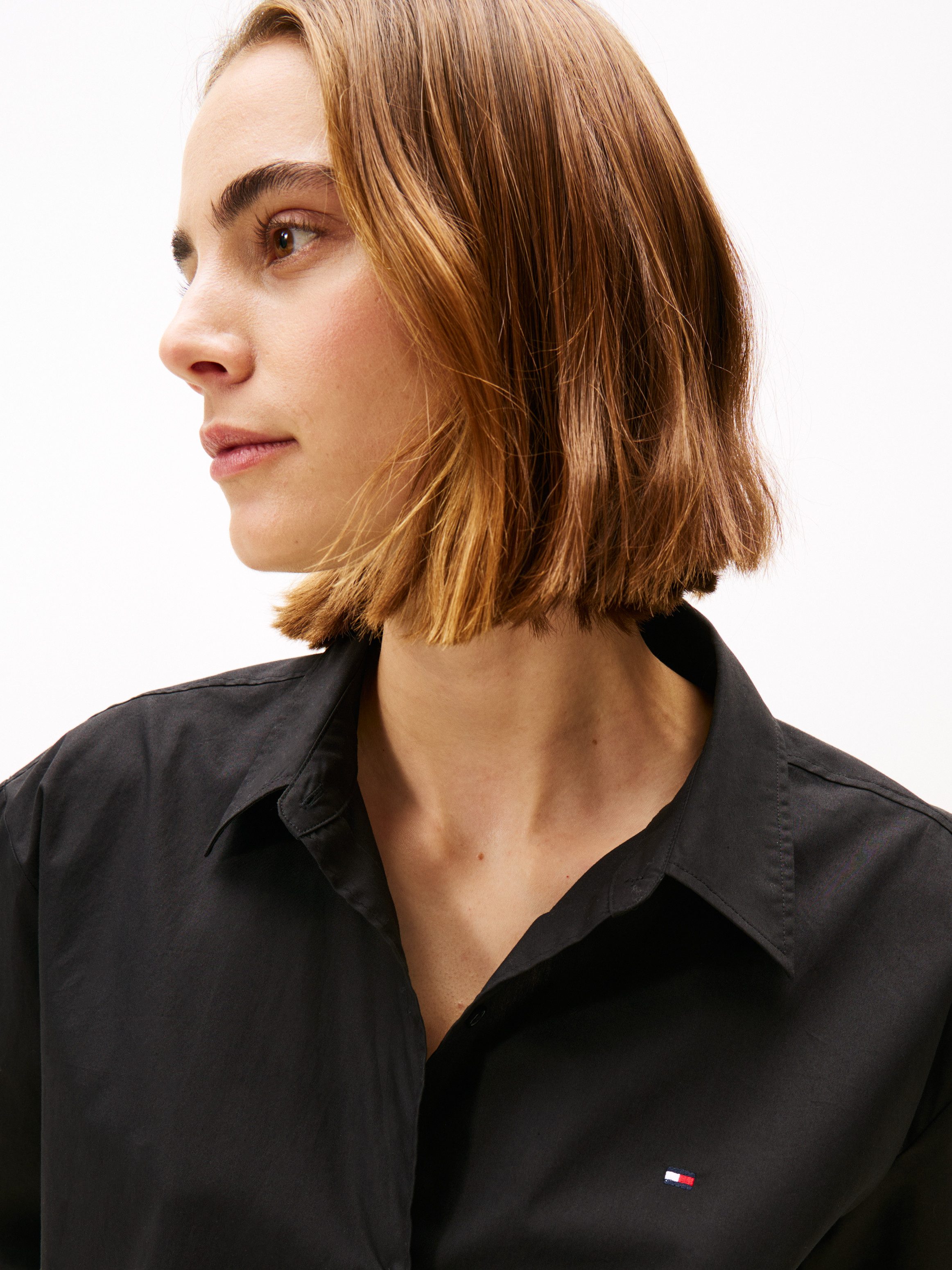 Tommy Hilfiger Langarmbluse ESS POPLIN EASY FIT SHIRT Baumwolle günstig online kaufen