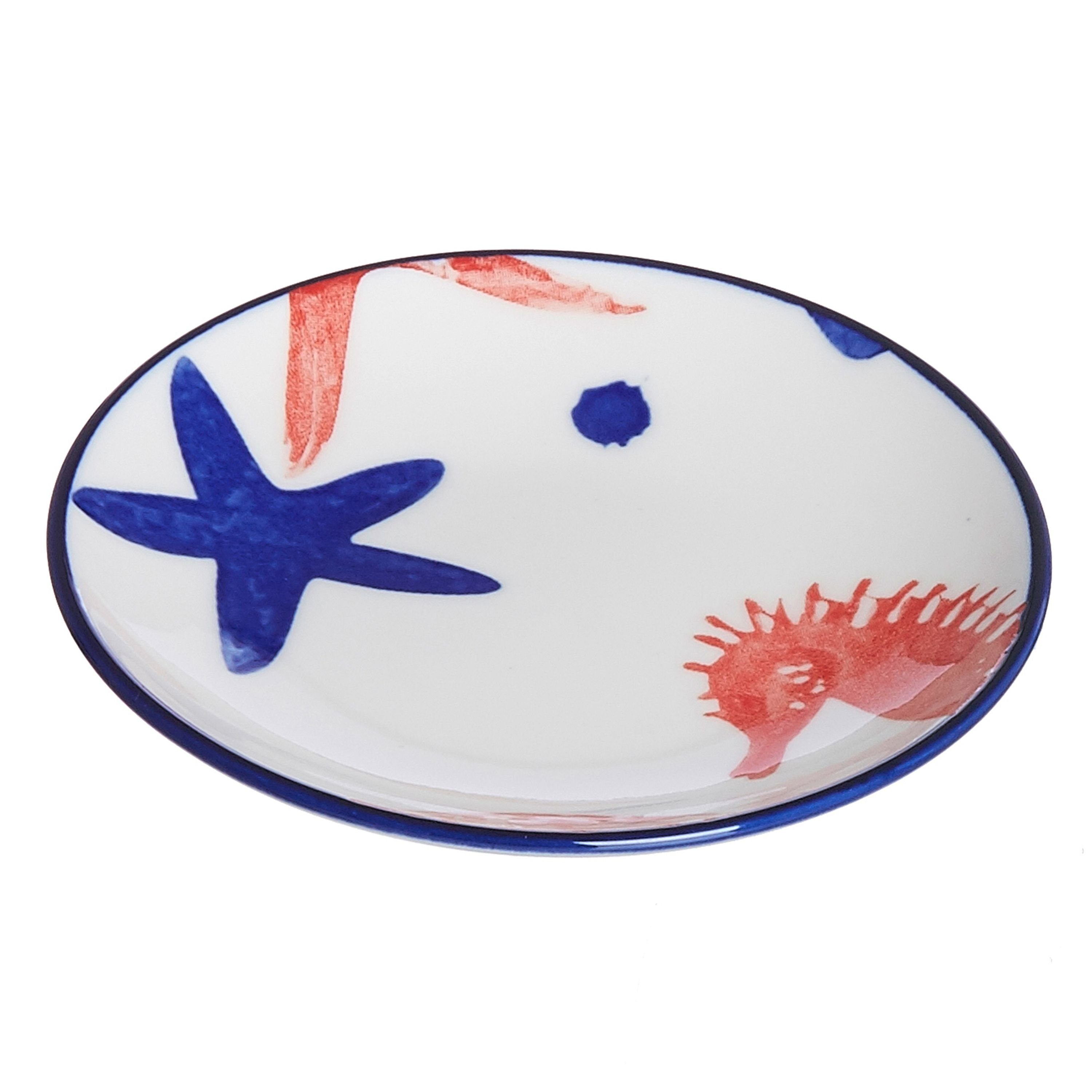 Ritzenhoff & Breker Servierschale 4er Set Schale flach 10cm Seestern Seaside - Ritzenhoff 270198, Porzellan