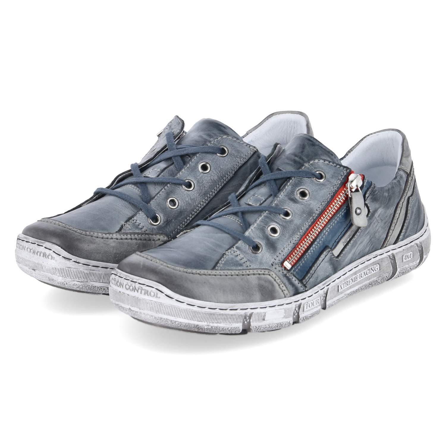 KRISBUT Krisbut 5362-19 Herren Glattleder grau-kombi Schnürschuh