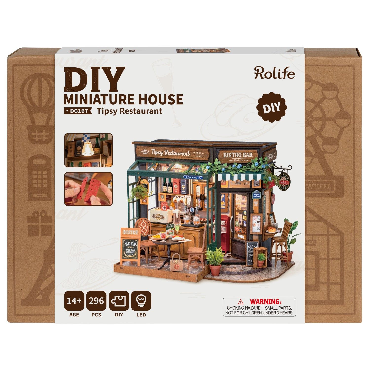 ROLIFE 3D-Puzzle DIY "Tipsy Restaurant", 297 Puzzleteile günstig online kaufen