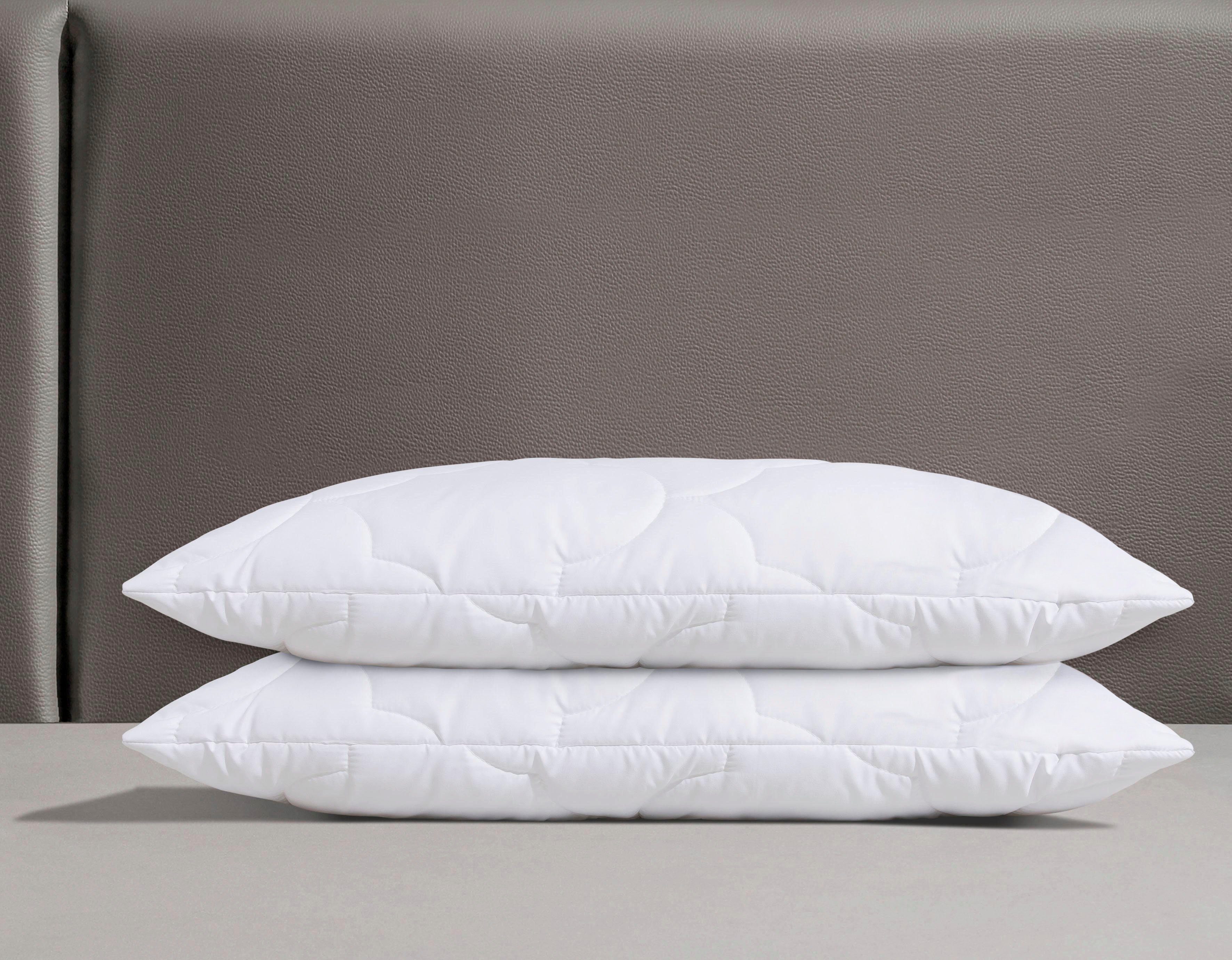 OTTO home Microfaserkissen Mondschein, Kopfkissen 1-tlg. oder 2-tlg. 40x80 oder 80x80 cm, Füllung: Faserbällchen, Bezug: Polyester oder antibakteriellen Microfaser, Kissen, allergiker geeignet (für Hausstauballergiker)