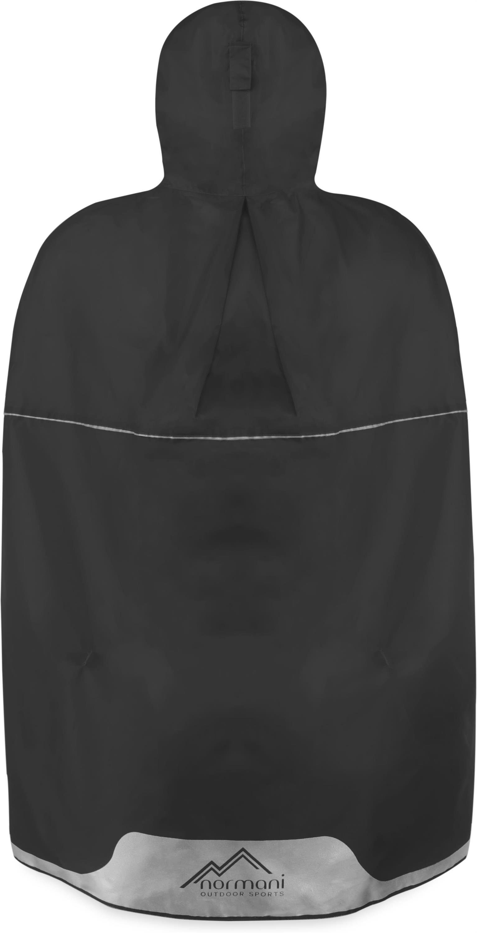 normani Regenponcho Kinder Regenponcho Cherrapunji Kids Wasserdichter Regencape mit Kapuze und Reflektor - Jungen und Mädchen