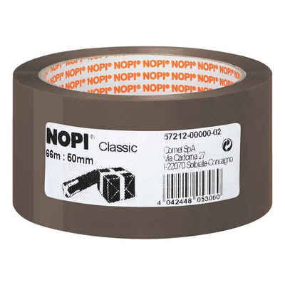 NOPI Klebeband Classic 50 mm/ 66 m, Packband, lösemittelfrei, UV-/ alterungsbeständig