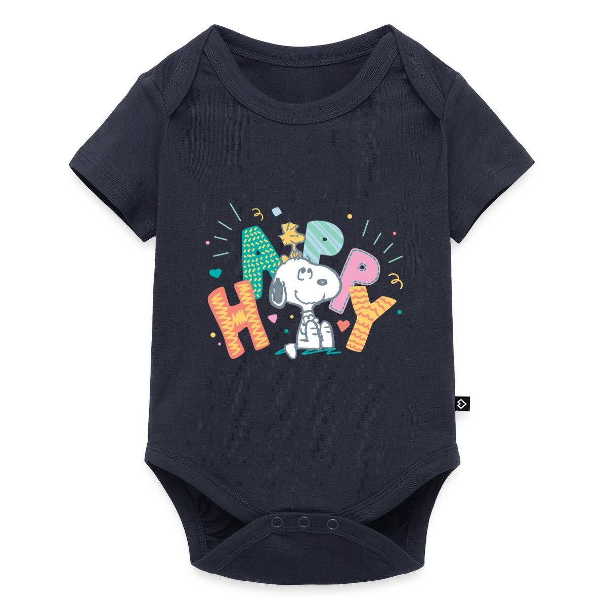 Kurzarmbody Peanuts Snoopy Happy Glücklich Kurzarm Tages Baby Body