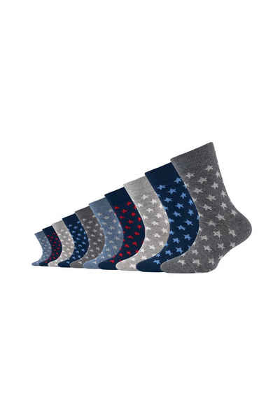 Camano Socken »ca-soft Stars & Stripes« (10-Paar) mit weichem Komfortbund