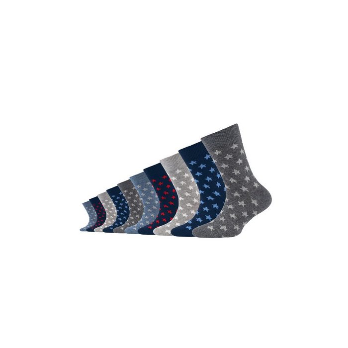 Camano Socken ca-soft Stars & Stripes (10-Paar) mit weichem Komfortbund