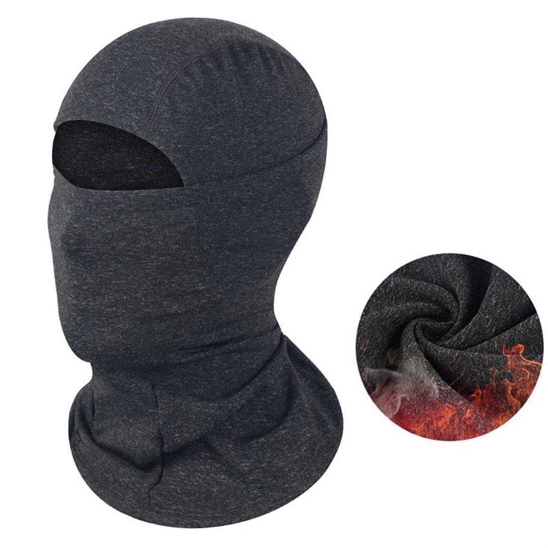 DÖRÖY Sturmhaube Winter Outdoor Kälteschutz Warm Ski Kopfbedeckung, Reiten Masken dunkelgrau | Sturmhauben