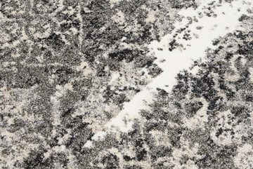 Designteppich Modern Teppich für Wohnzimmer - Abstrakt - Grau, Mazovia, 80 x 150 cm, Abstrakt, Modern, Höhe 11 mm, Kurzflor - niedrige Florhöhe, Weich, Pflegeleicht