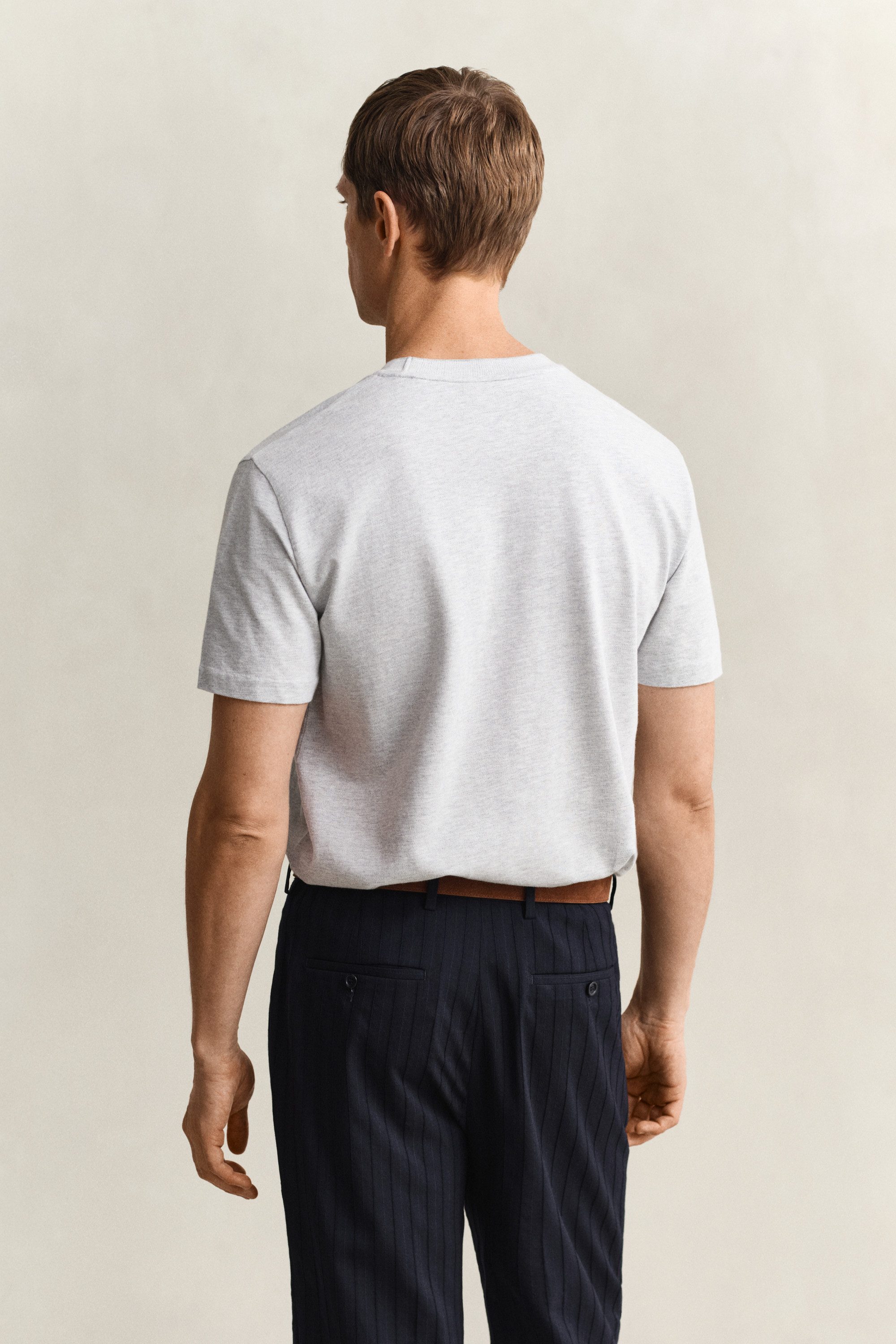 Gant T-Shirt TONE PIQUE Regular fit mit Rundhalsausschnitt