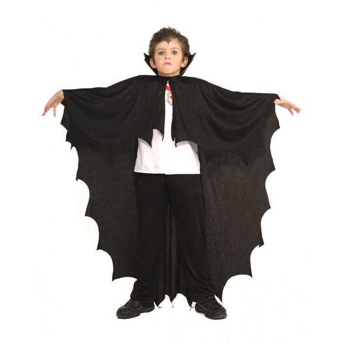 Horror-Shop Vampir-Kostüm Dracula Kinderumhang Schwarz für Halloween & F