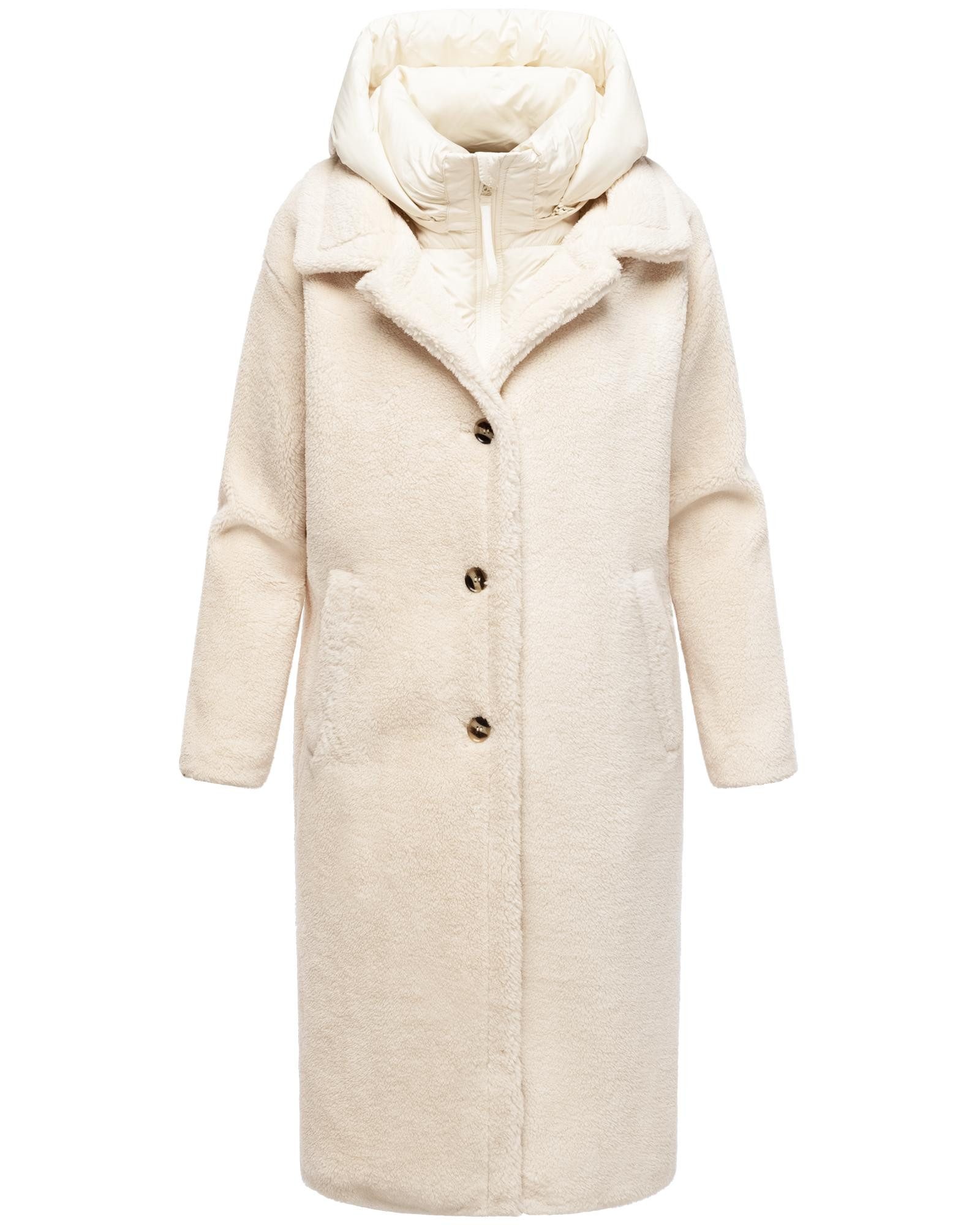 Navahoo Wintermantel Teddyzauber 14 Plüschmantel aus Teddyfleece mit abnehbmarem Krageneinsatz